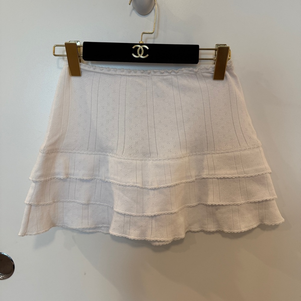 Pretties Venice Cha Cha Mini Skirt White Size S
